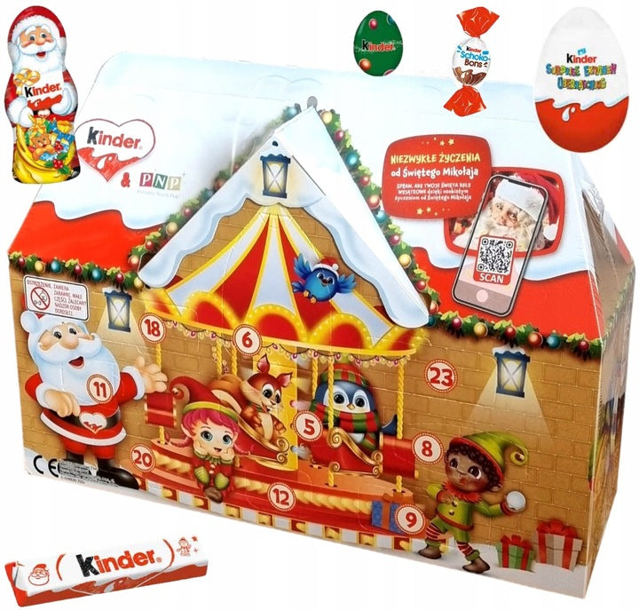 Kinder Kalendarz Adwentowy 3D - Domek Mikołaja - Idealny Prezent