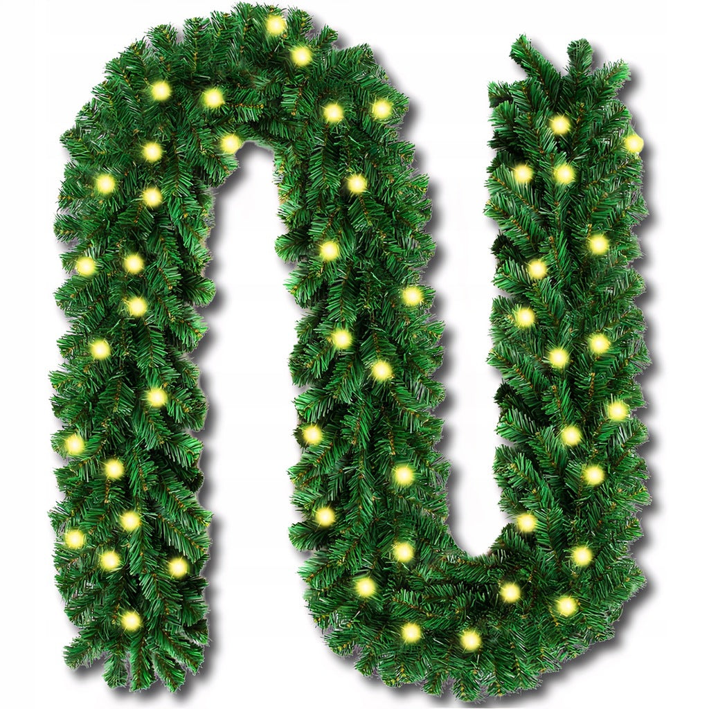 Gęsta Girlanda Świąteczna LED 3m - Zielony Łańcuch Światełek