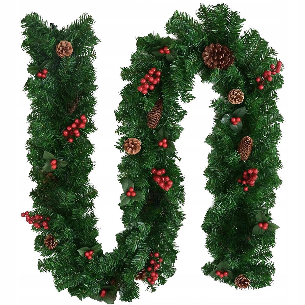 Premium Girlanda Choinkowa 100cm - Zdobiony Łańcuch Świąteczny Gęsty
